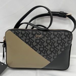 DKNY Logo Veronica-Double Zip Crossbody